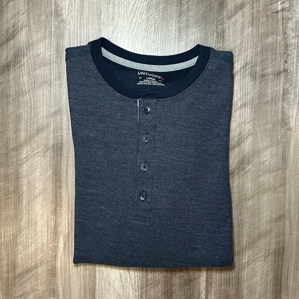 UNTUCKit Saunter Long Sleeve Regular Fit Thermal Henley - Large